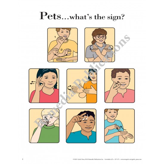 Animal Signs Sign Language Chart